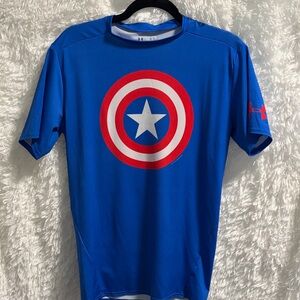 Under Armour Red and Blue Graphic Tee